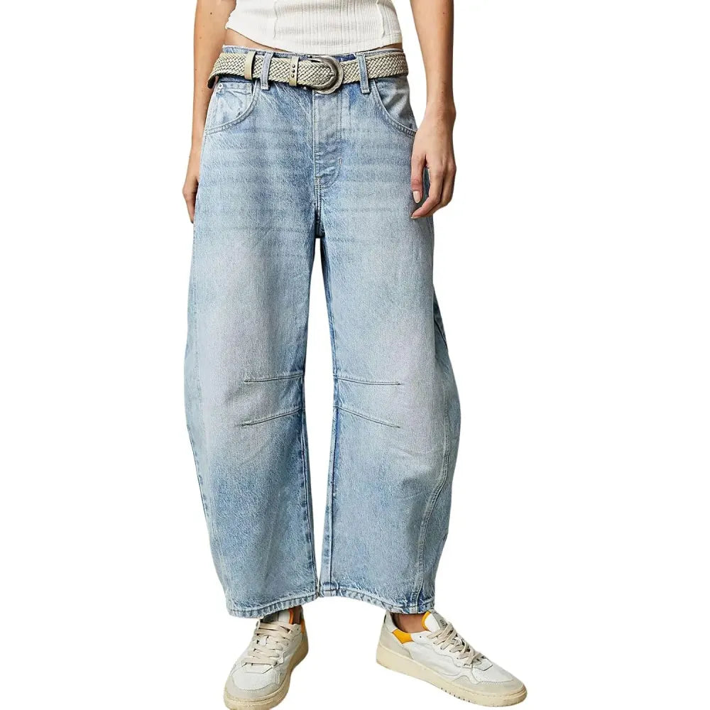 ⏰ Barrel Jeans⏰ - Women Wide Leg Cropped Jeans