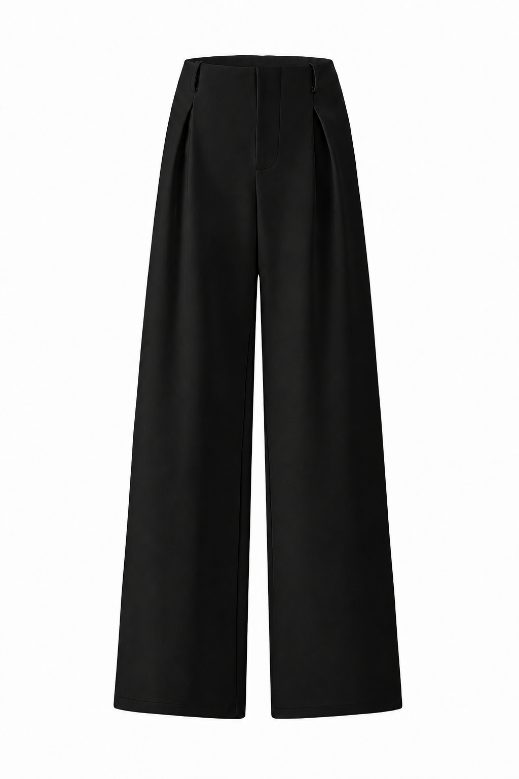 Women’s Pleated Wide Leg Pants with Pockets – Elegant High Waist Office Trousers