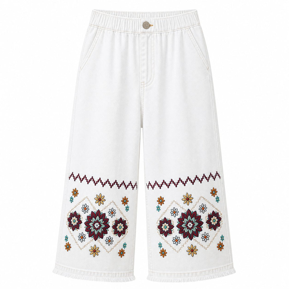 CLEARANCE SALE - Women's Embroidered Denim Capri Pants - 14 Washes & Bundle Deals