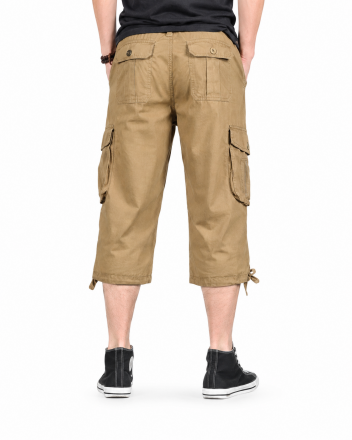 Limited Deal 8-Pack Men's Cropped Cargo Capri Pants, Utility Pocket Drawstring Hem Bundle