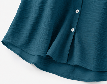 Limited Deal 8-Pack Women's Crinkled Roll-Tab Button Front Blouses