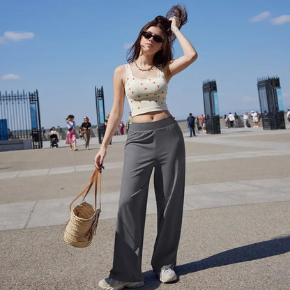 Women's High Waist Wide Leg Casual Pants
