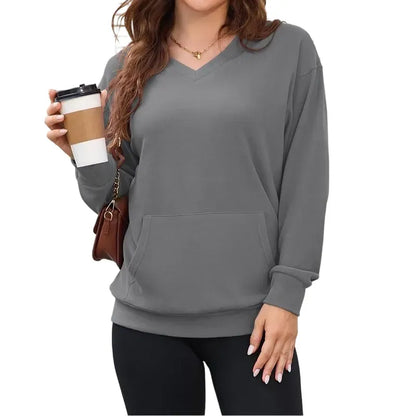 ⚡BEST SALE⚡ Women's Hoodless V-neck Sweatshirt