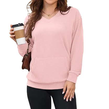 ⚡BEST SALE⚡ Women's Hoodless V-neck Sweatshirt
