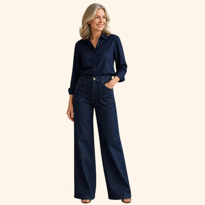 ⏰Clearance Sale⚡10-Pack for €38.99⚡Women’s Wide-Leg Jeans with Patch Pockets & Relaxed Fit