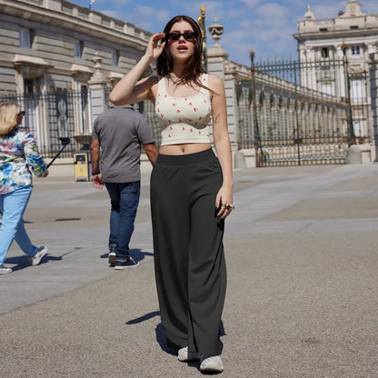 Women's High Waist Wide Leg Casual Pants