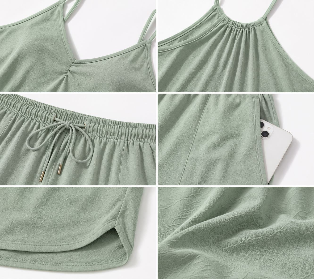 Limited Deal 8-Pack Women's Textured Modal Blend V-Neck Racerback Lounge Rompers