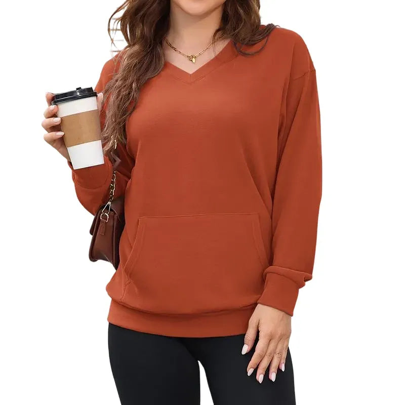 ⚡BEST SALE⚡ Women's Hoodless V-neck Sweatshirt