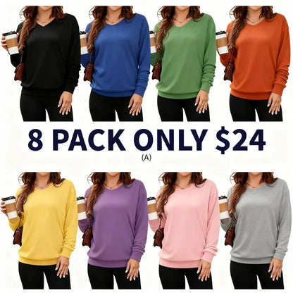 ⚡BEST SALE⚡ Women's Hoodless V-neck Sweatshirt