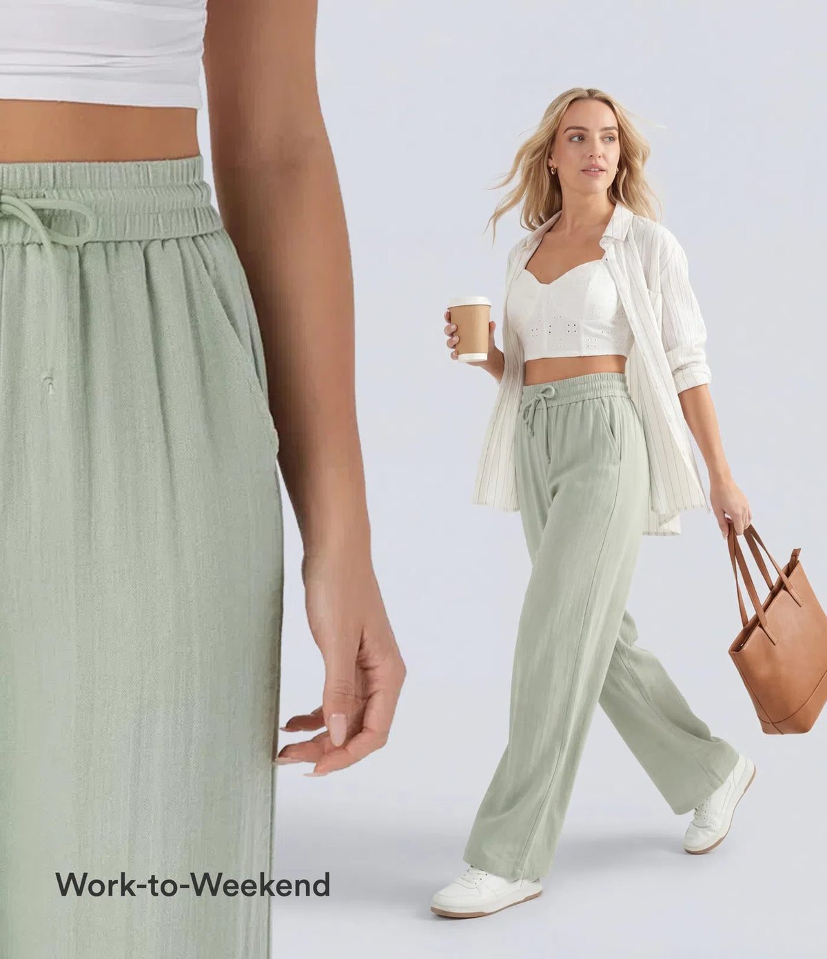 ⏰Clearance Sale⚡16 Pack only $38⚡High Waisted Drawstring Pocket Wide Leg Casual Linen-Feel Pants16 Pack for $38⚡High Waisted Drawstring Pocket Wide Leg Casual Linen-Feel Pants