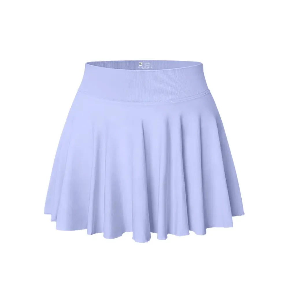 Women's One Piece Skirt One In One Flowy Basic Versatile Stretchy Flared Casual Mini Skirt