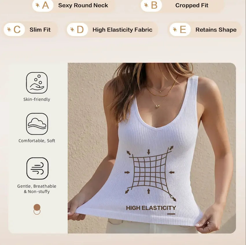❤️Women's Workout Cropped Tank Tops Racerback Sleeveless Crewneck Running Yoga Active Shirts