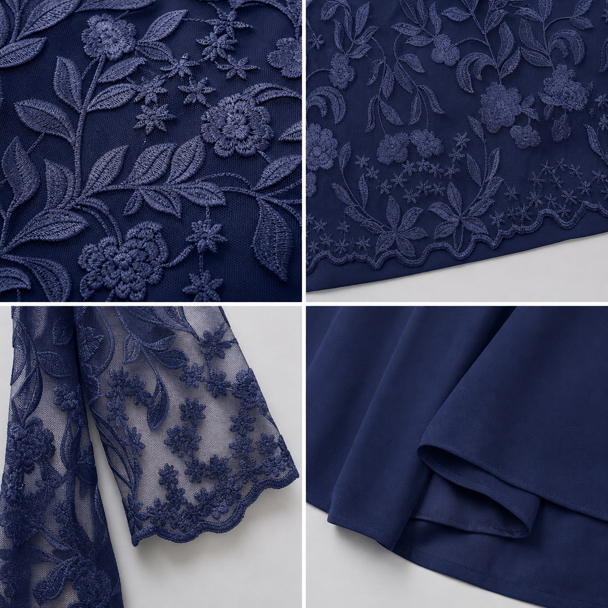Women's Floral Lace Overlay Top & Wide-Leg Pant Set