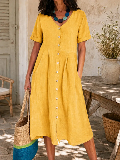 ⏰SUMMER FINAL SALE⚡8 Pack for $36.99⚡The Linen Dress American Women Love to Wear All Summer