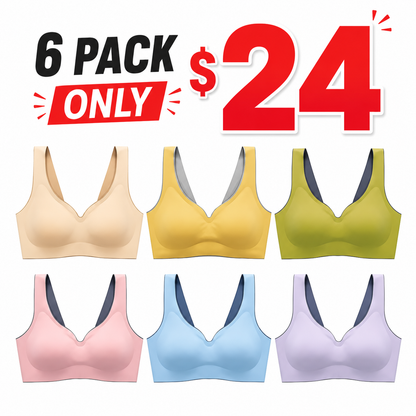 ⏰Clearance Sale⚡11-Pack Only $28⚡Women's Seamless Wireless Comfort Bra – Full Support, No Underwire, Everyday Lift