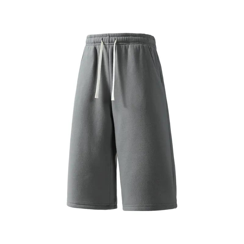 Casual Cotton Drawstring Sweat Shorts – Lightweight Summer Athletic Lounge Shorts with Pockets