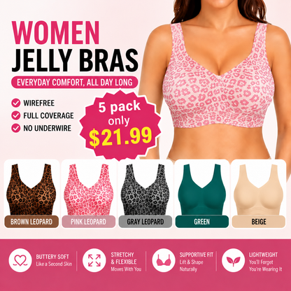Women’s Jelly Support Bra – Wirefree & Full Coverage