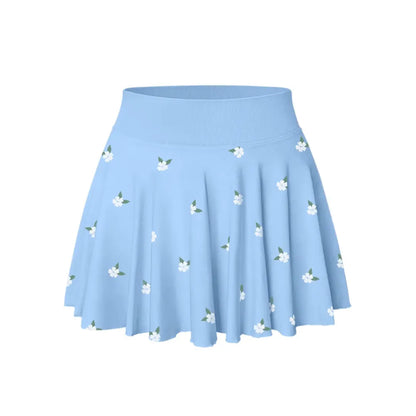 Women's One Piece Skirt One In One Flowy Basic Versatile Stretchy Flared Casual Mini Skirt