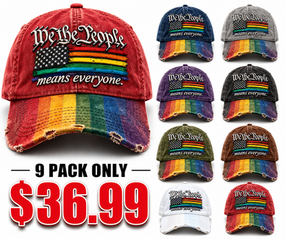 🧢✨Clearance Sale：9 pack for $36.99✨US 250th Anniversary Rainbow Colored Commemorative Hat