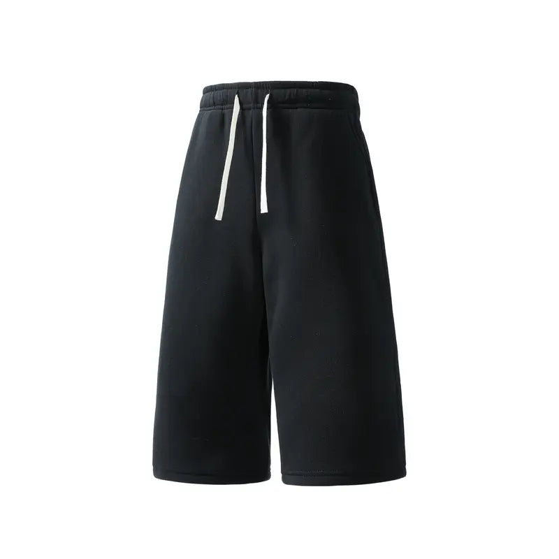 Casual Cotton Drawstring Sweat Shorts – Lightweight Summer Athletic Lounge Shorts with Pockets