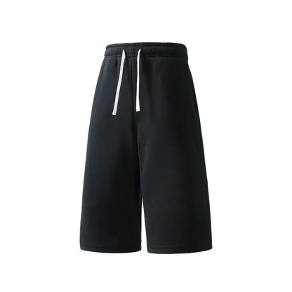 Casual Cotton Drawstring Sweat Shorts – Lightweight Summer Athletic Lounge Shorts with Pockets