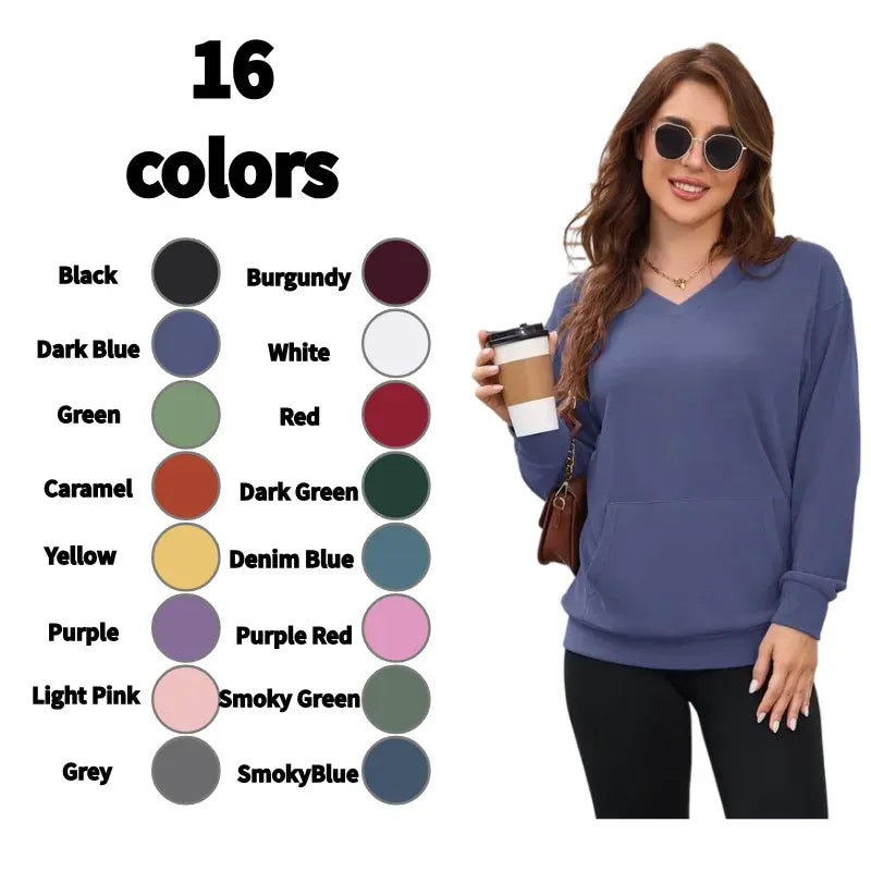 ⚡BEST SALE⚡ Women's Hoodless V-neck Sweatshirt