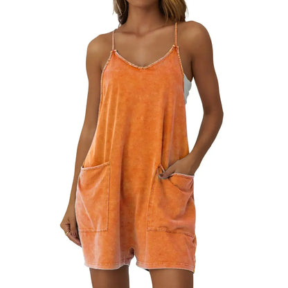 ⚡FINAL SALE⚡ Fade Craft Loose Romper - Vintage Acid Wash