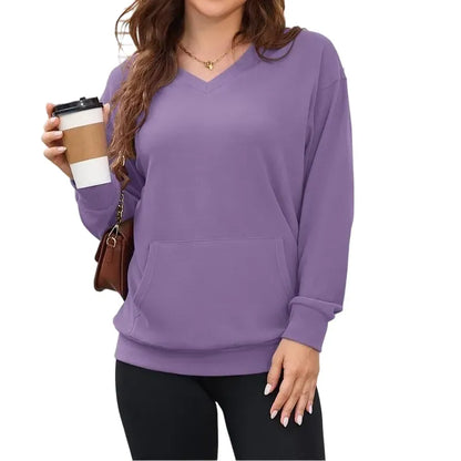 ⚡BEST SALE⚡ Women's Hoodless V-neck Sweatshirt
