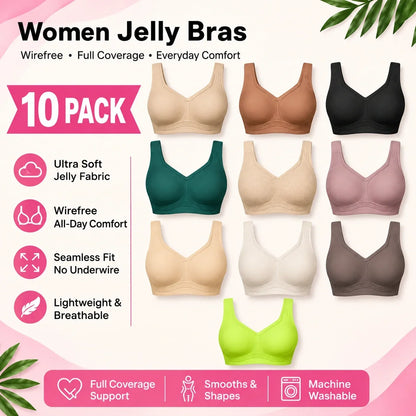 Women’s Jelly Support Bra – Wirefree & Full Coverage