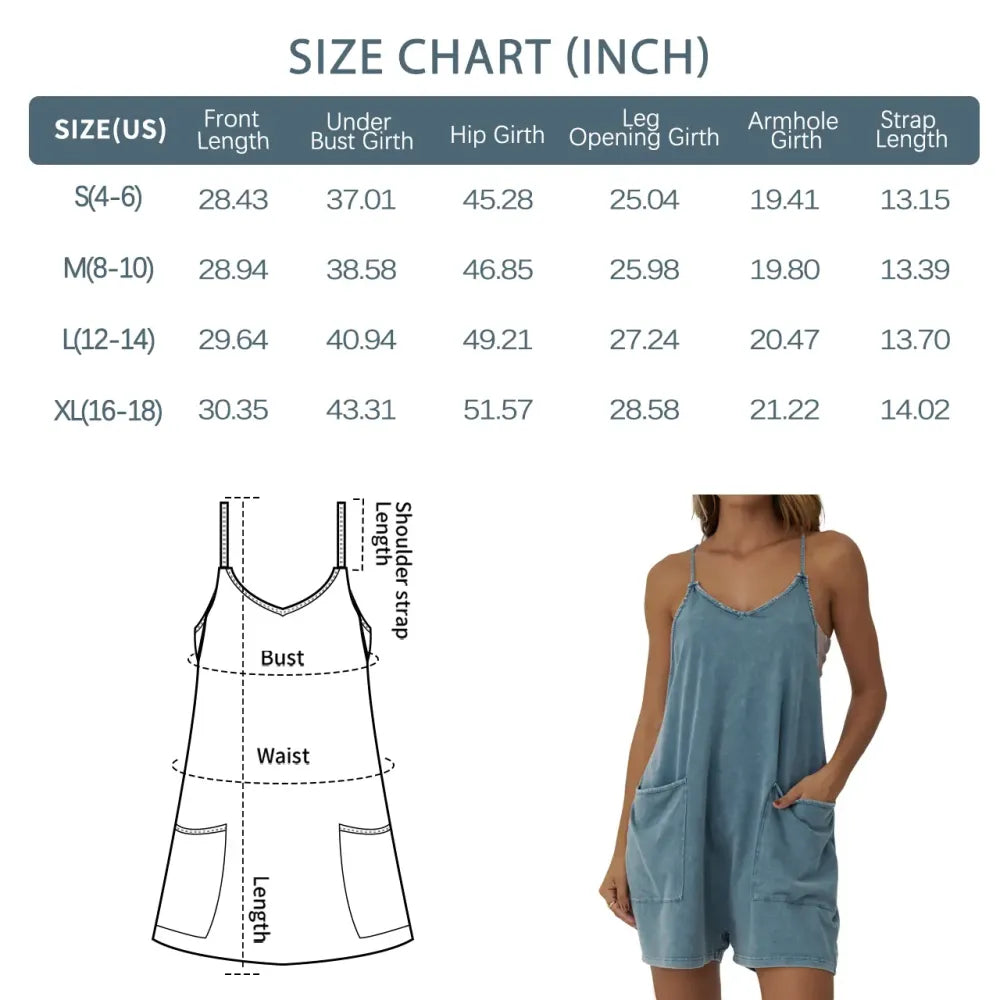 ⚡FINAL SALE⚡ Fade Craft Loose Romper - Vintage Acid Wash