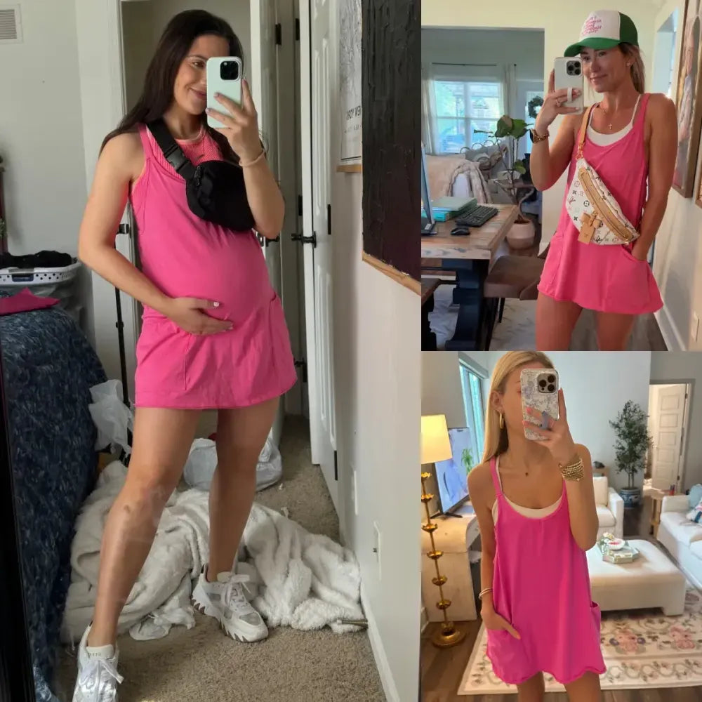 ❤️Women's Sleeveless Athletic Dress with Built-In Shorts❤️