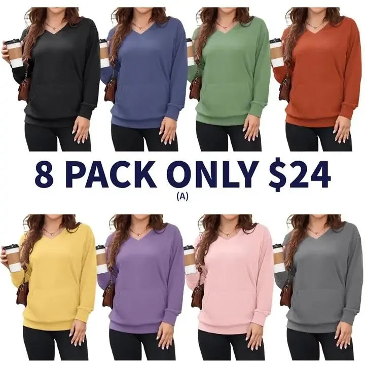 ⚡BEST SALE⚡ Women's Hoodless V-neck Sweatshirt