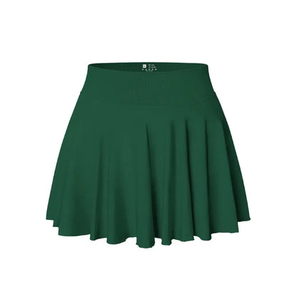 Women's One Piece Skirt One In One Flowy Basic Versatile Stretchy Flared Casual Mini Skirt