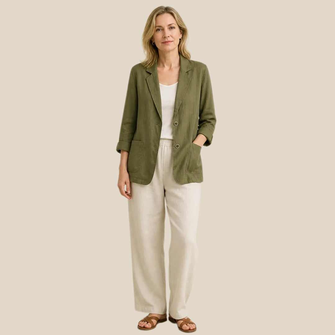 ⏰FINAL CLEARANCE⚡10-Pack Only $36.99⚡Women’s Linen Blazer – Breathable, Comfortable, Wrinkle-Resistant & Versatile