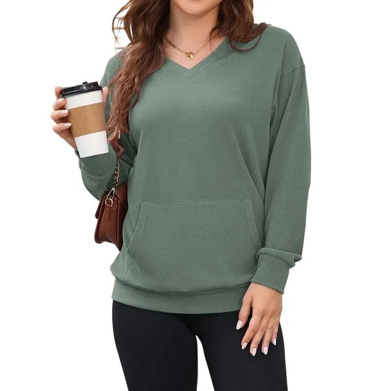 ⚡BEST SALE⚡ Women's Hoodless V-neck Sweatshirt