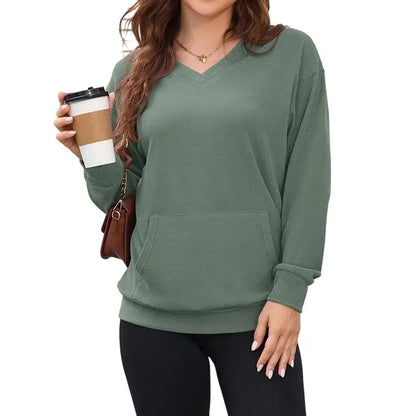 ⚡BEST SALE⚡ Women's Hoodless V-neck Sweatshirt