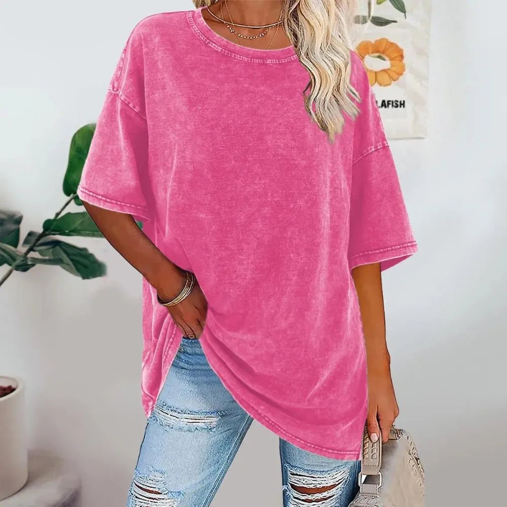⏰Limited Time Offer⏰ Acid Washed T-Shirts for Women - 100% Cotton
