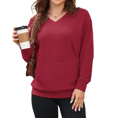 ⚡BEST SALE⚡ Women's Hoodless V-neck Sweatshirt