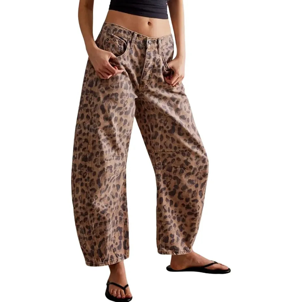 ⏰ Barrel Jeans⏰ - Women Wide Leg Cropped Jeans