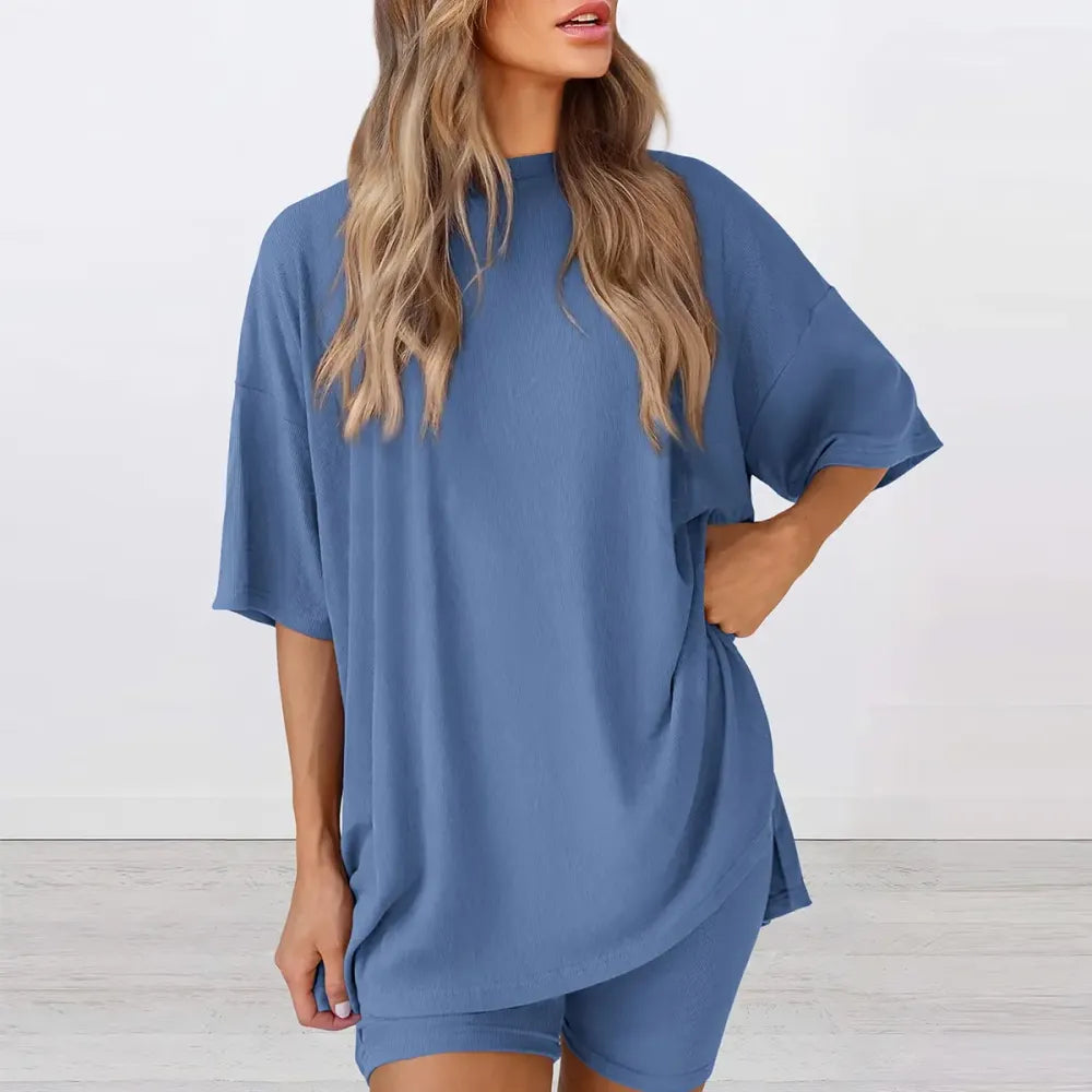 ⚡FINAL SALE⚡- Crewneck Two-Piece Set For Women