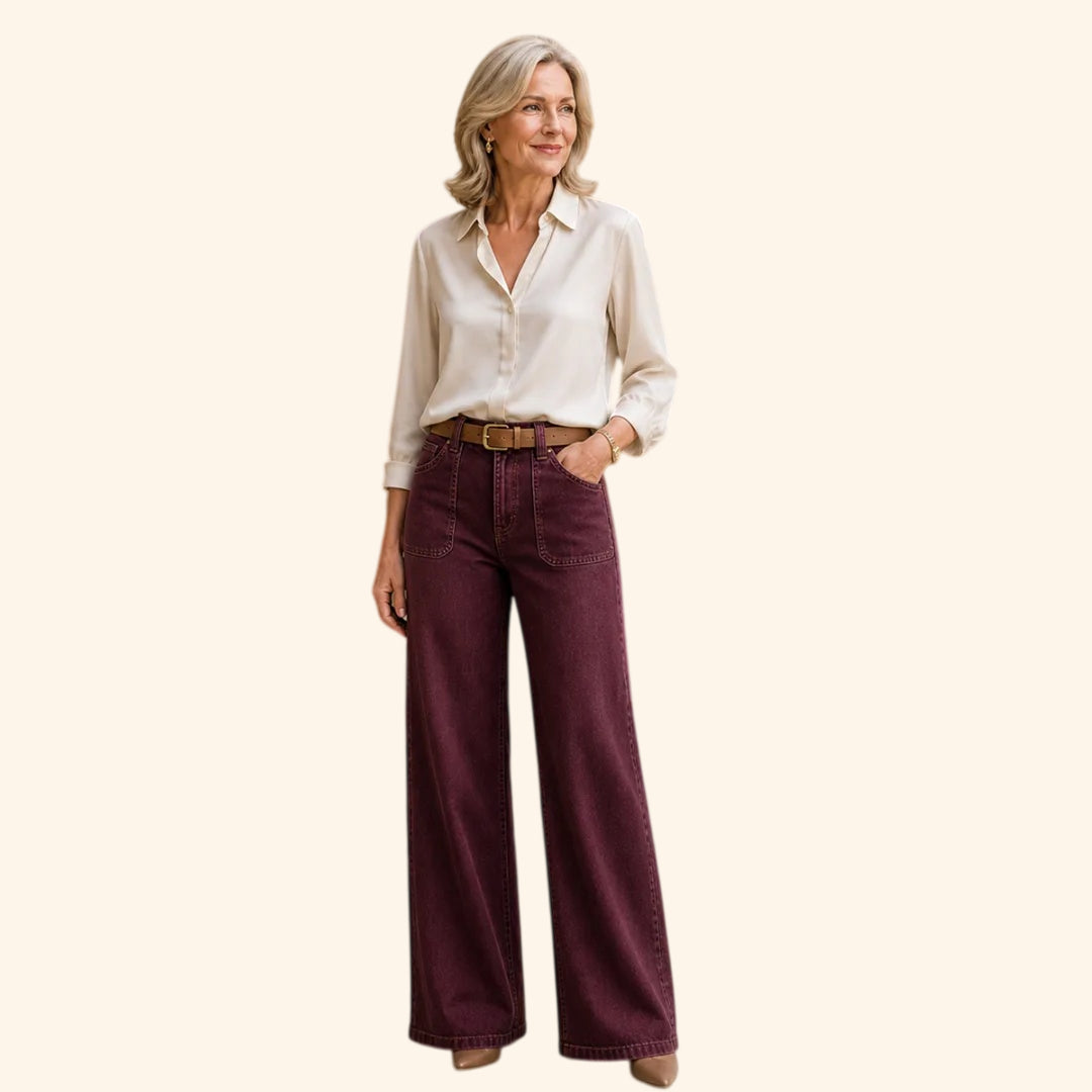 ⏰Clearance Sale⚡10-Pack for €38.99⚡Women’s Wide-Leg Jeans with Patch Pockets & Relaxed Fit