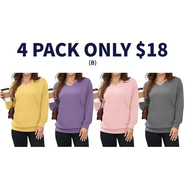 ⚡BEST SALE⚡ Women's Hoodless V-neck Sweatshirt