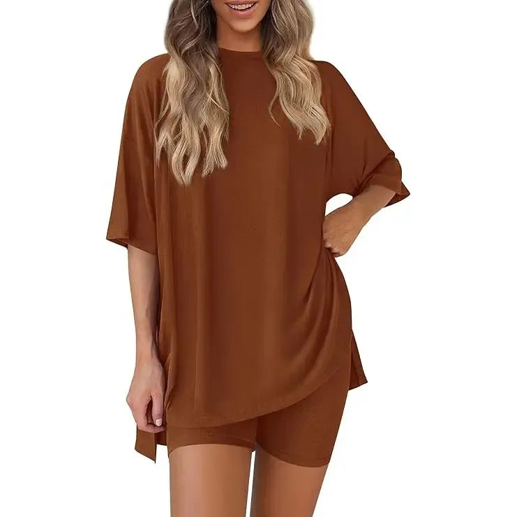 ⚡FINAL SALE⚡- Crewneck Two-Piece Set For Women