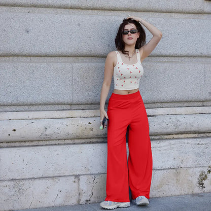 Women's High Waist Wide Leg Casual Pants