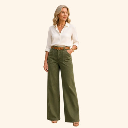 ⏰Clearance Sale⚡10-Pack for €38.99⚡Women’s Wide-Leg Jeans with Patch Pockets & Relaxed Fit