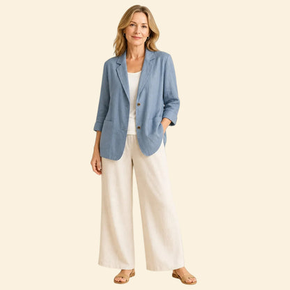 ⏰FINAL CLEARANCE⚡10-Pack Only $36.99⚡Women’s Linen Blazer – Breathable, Comfortable, Wrinkle-Resistant & Versatile
