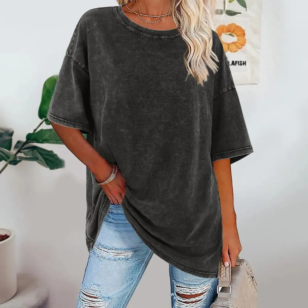 ⏰Limited Time Offer⏰ Acid Washed T-Shirts for Women - 100% Cotton