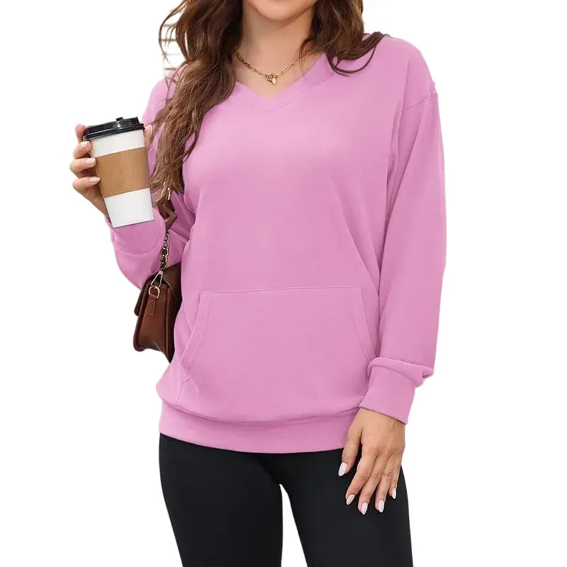 ⚡BEST SALE⚡ Women's Hoodless V-neck Sweatshirt