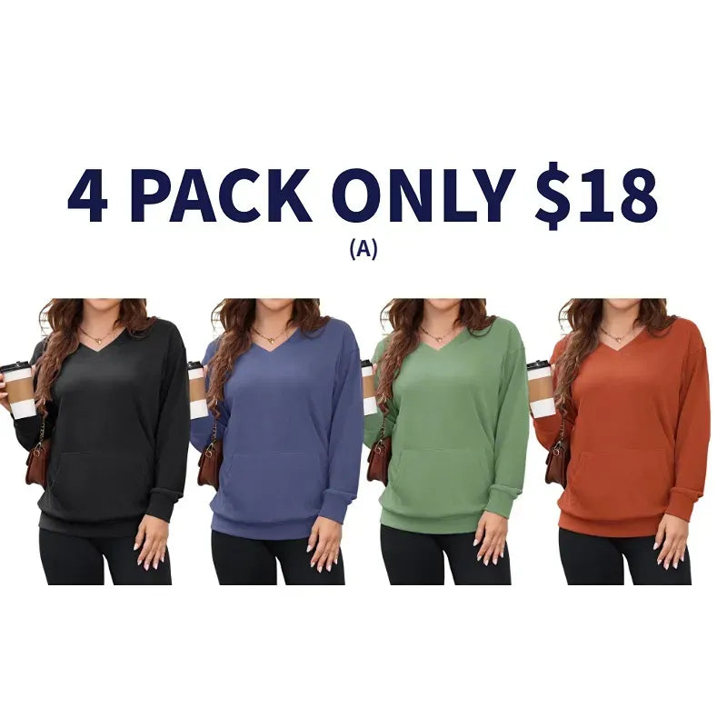 ⚡BEST SALE⚡ Women's Hoodless V-neck Sweatshirt