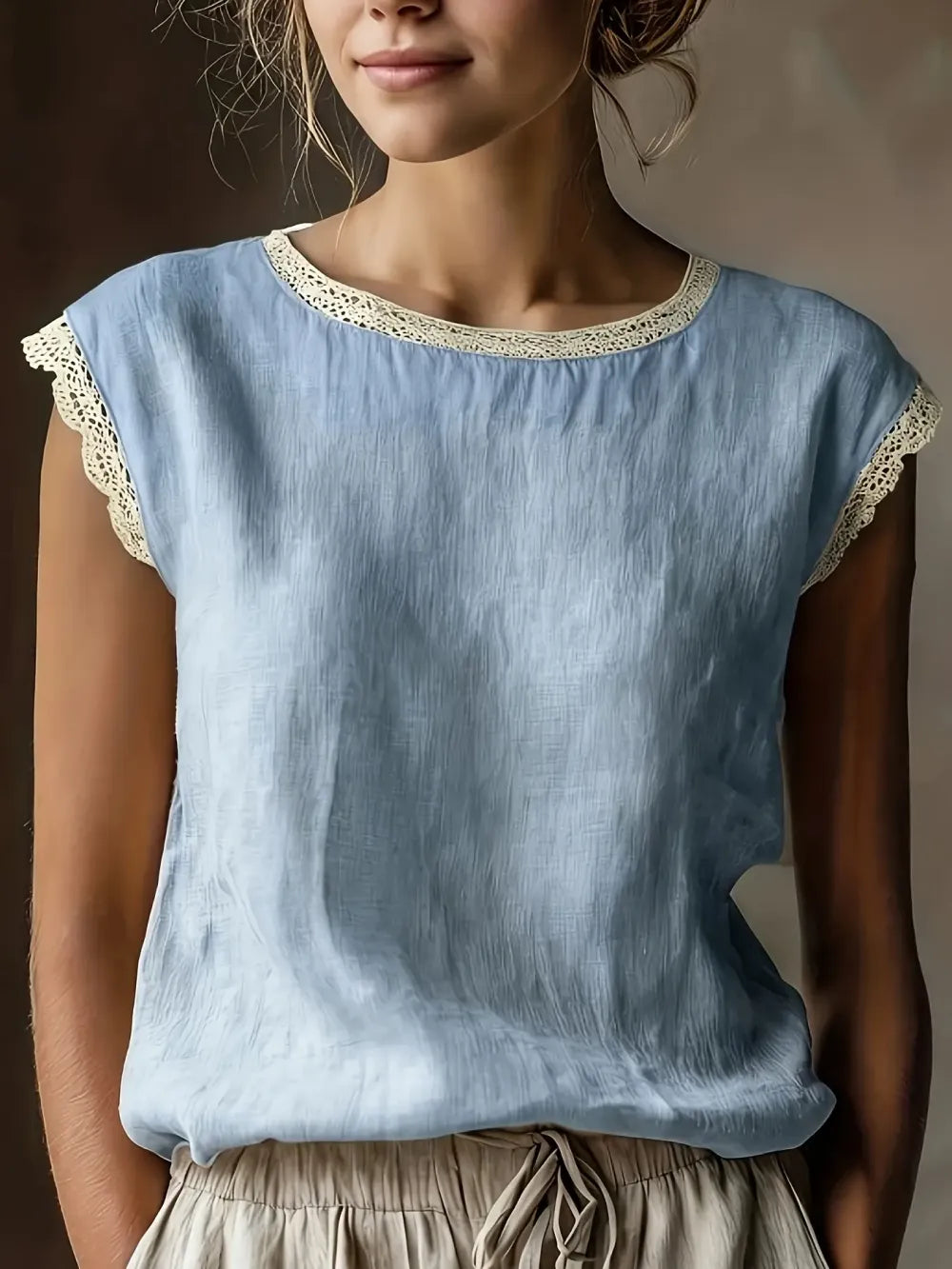 ❤️Women's Vintage Linen Short Sleeve Top
